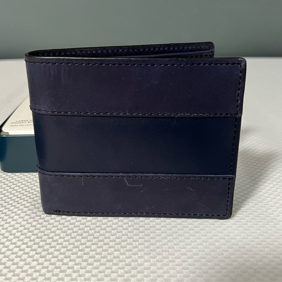 New Fossil Everett Large Coin Pocket Bifold Wallet Insignia Blue - Picture 5 of 11